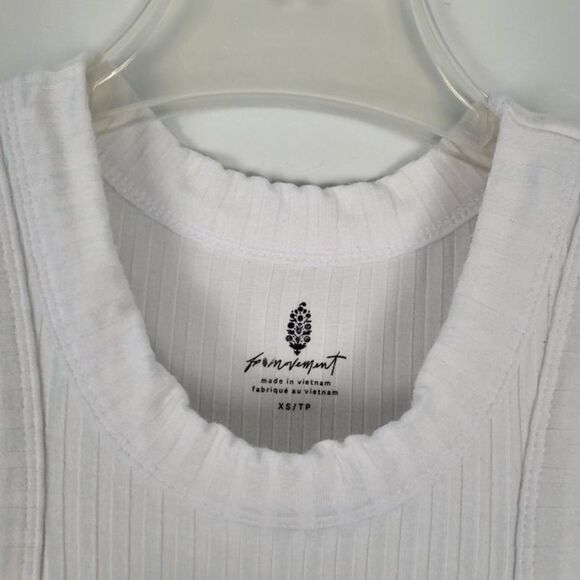 FP Movement Free People Size XS Blissed Out Racerback Tank Top Ribbed White - Picture 12 of 12